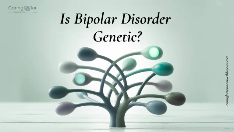 Featured image of the article on the genetics of bipolar disorder, showing an abstract family tree with lines connecting individuals, to illustrate heritability without fatalism.