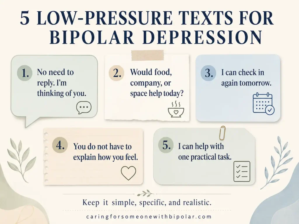 Five low-pressure text messages for supporting someone with bipolar depression